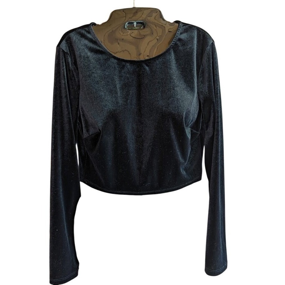 Velvet Women Top 7 S-M Cropped Whimsigoth Witchy Dark Romantic Goth Vamp Capsule